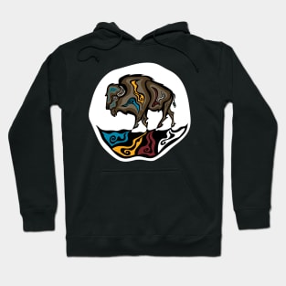 Four Directions Buffalo WAWEZHI Canada Indigenous Art Hoodie